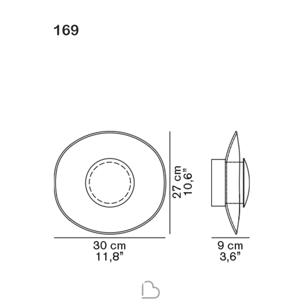 Oluce Yolk, lámpara de pared