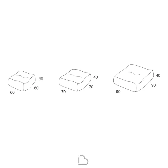 Pouf carré Twils doux