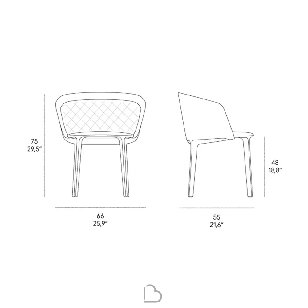 Fauteuil matelassé Casamania Lepel