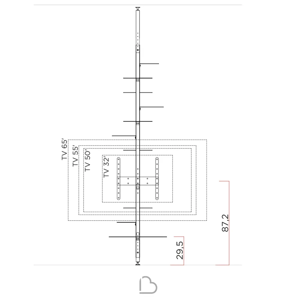 Soporte de TV Mogg Adelaide Tv