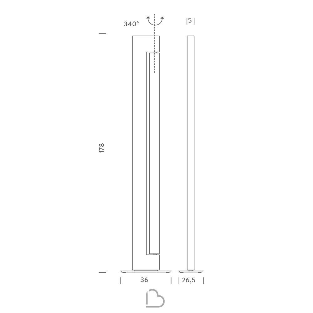 Lampe de sol Nemo Ara Led