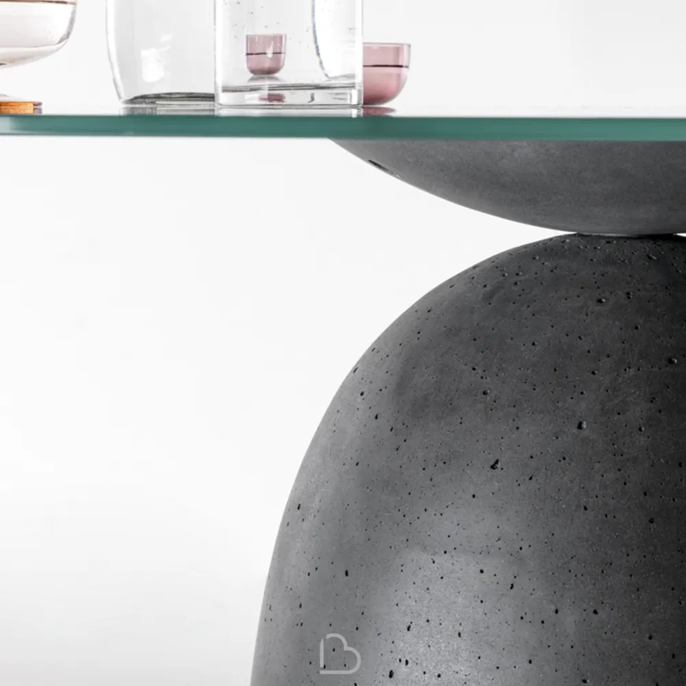 Lago Table ronde Janeiro Verre transparent