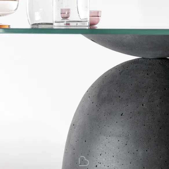 Lago Table ronde Janeiro Verre transparent