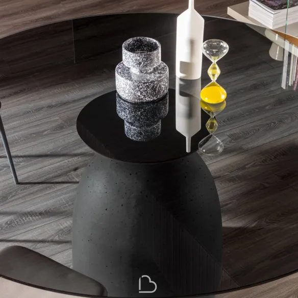 Lago Runder Tisch Janeiro Graues Rauchglas
