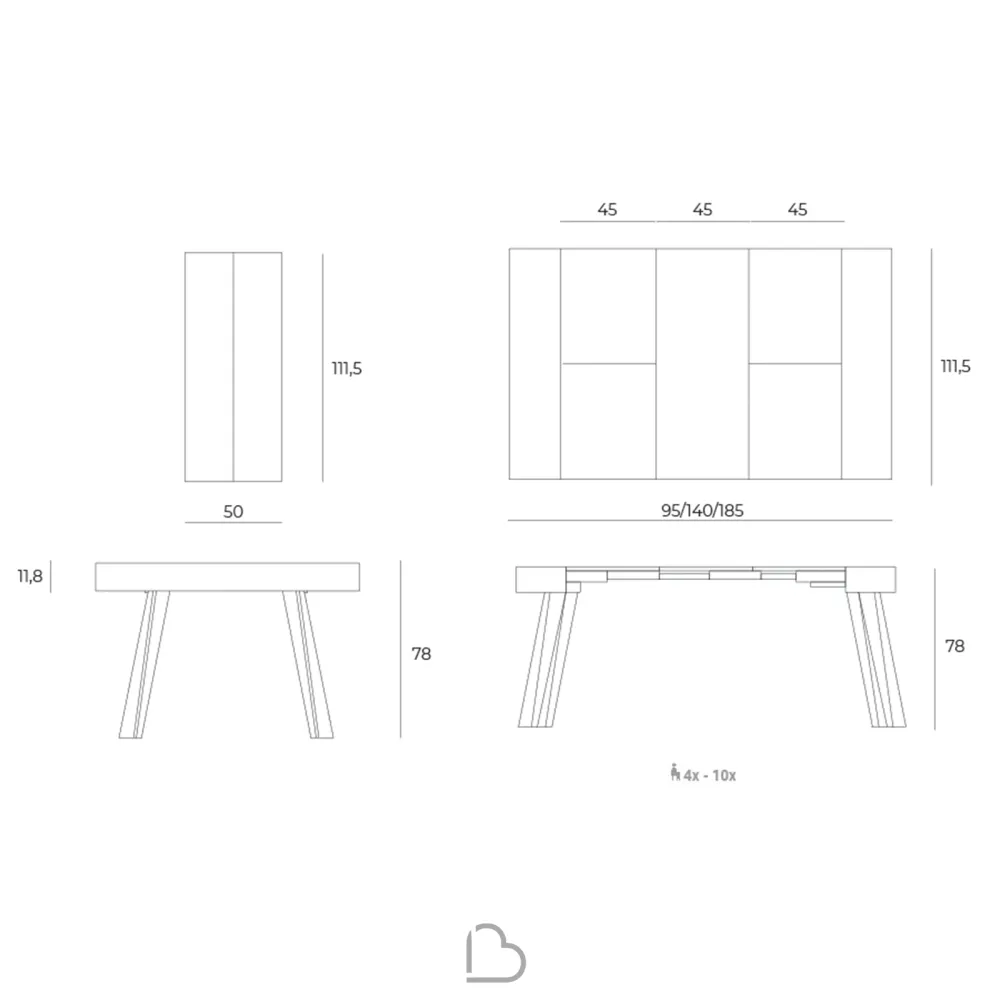 Console Extensible Easy Line Panachè EC15