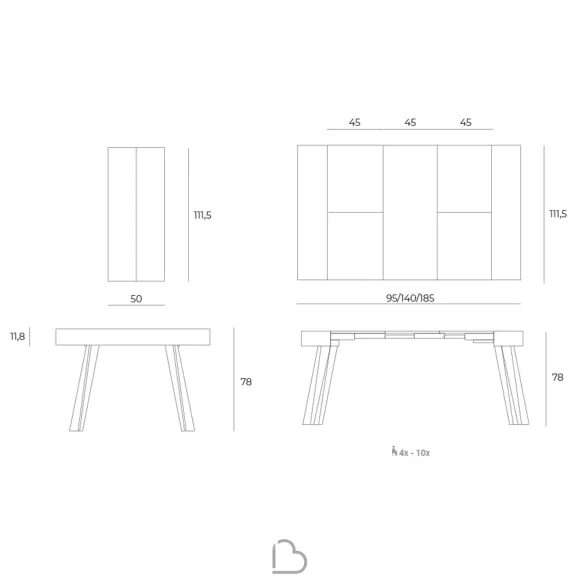Console Extensible Easy Line Panachè EC15