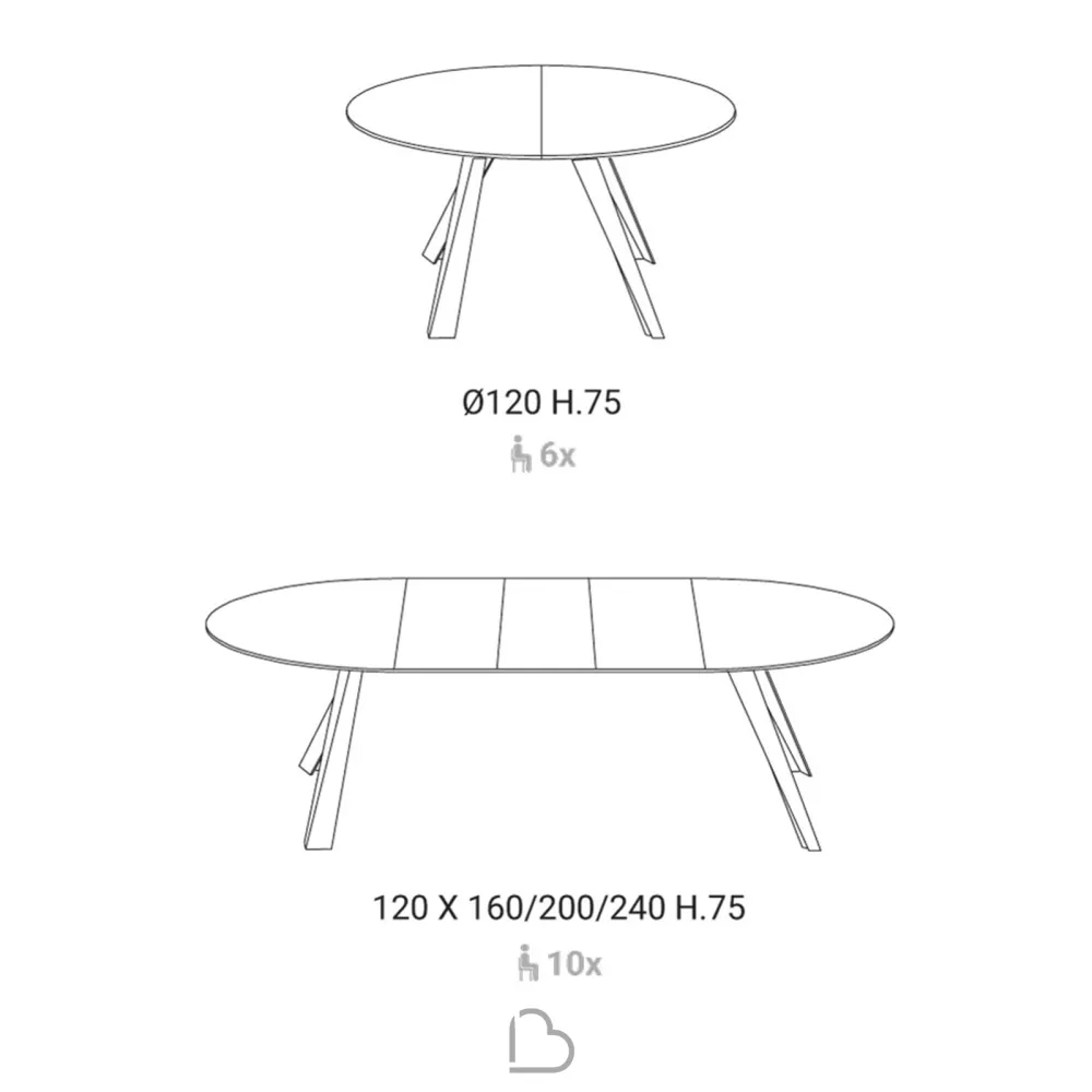 Tavolo Allungabile Easy Line Convivio ET65