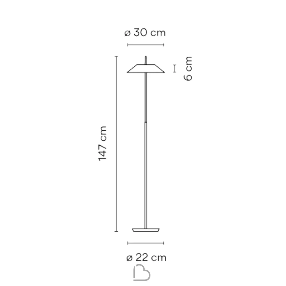 lámpara de pie Vibia Mayfair 5515