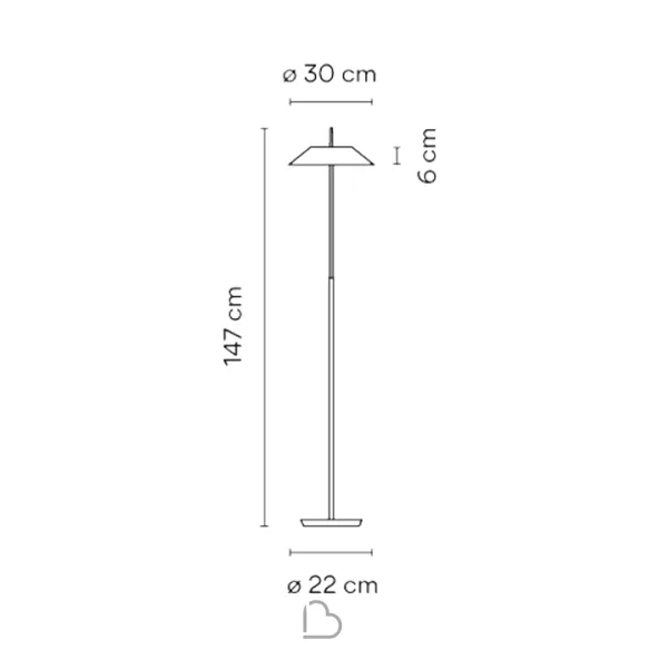 lampe au sol Vibia Mayfair 5515