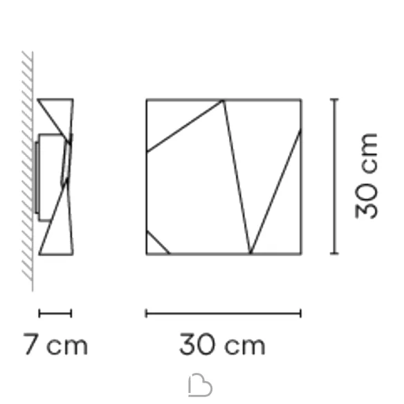 Lámpara de pared Vibia Origami