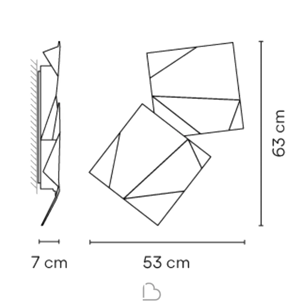 Lámpara de pared Vibia Origami