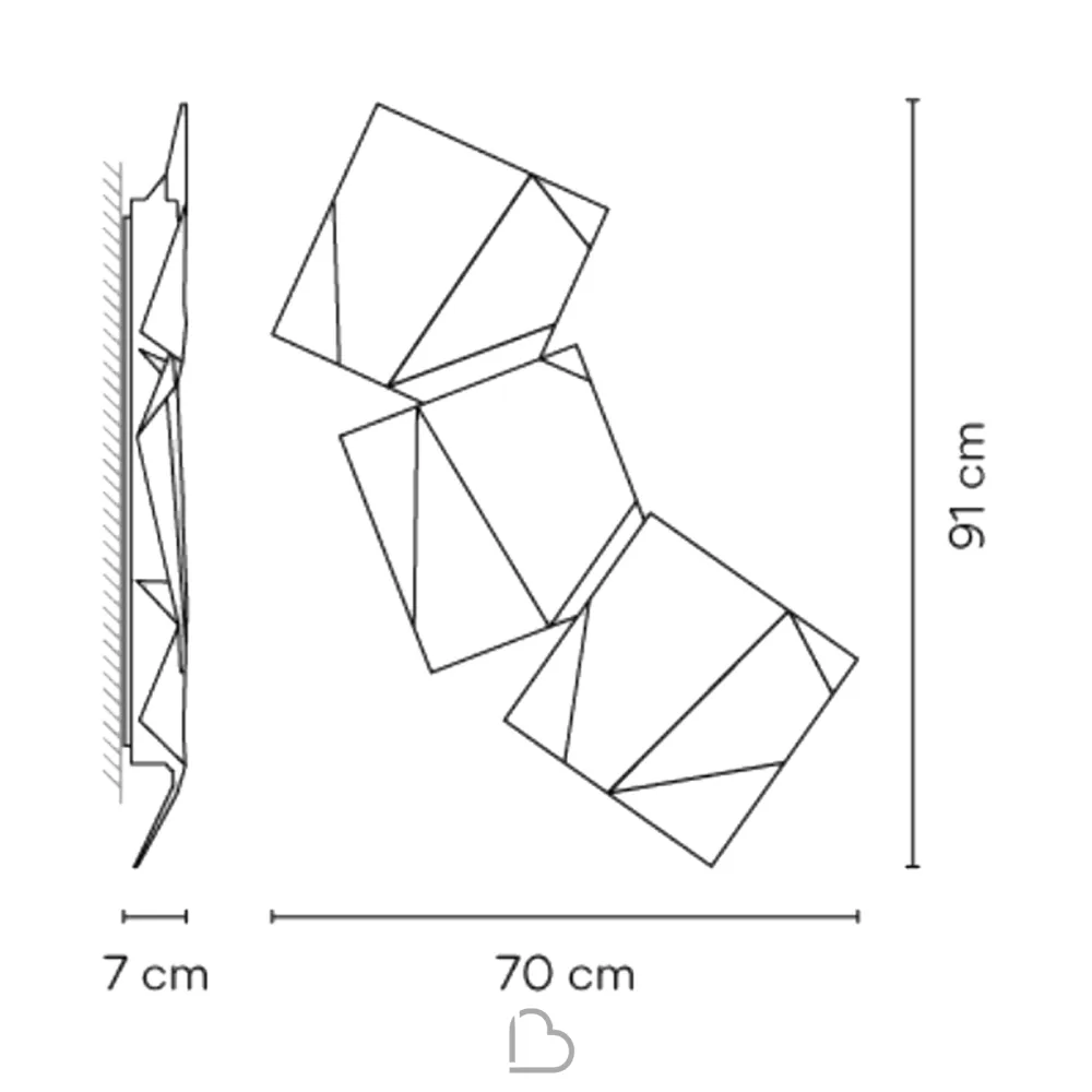 Wandleuchte Vibia Origami