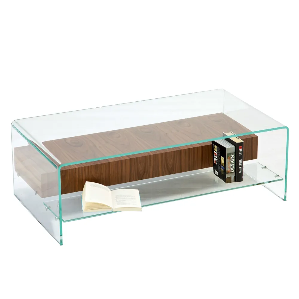 Table basse Sovet Italia Bridge avec tiroir et étagère
