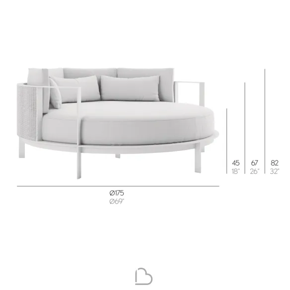 Rundes Bett Chill Gandiablasco Solanas