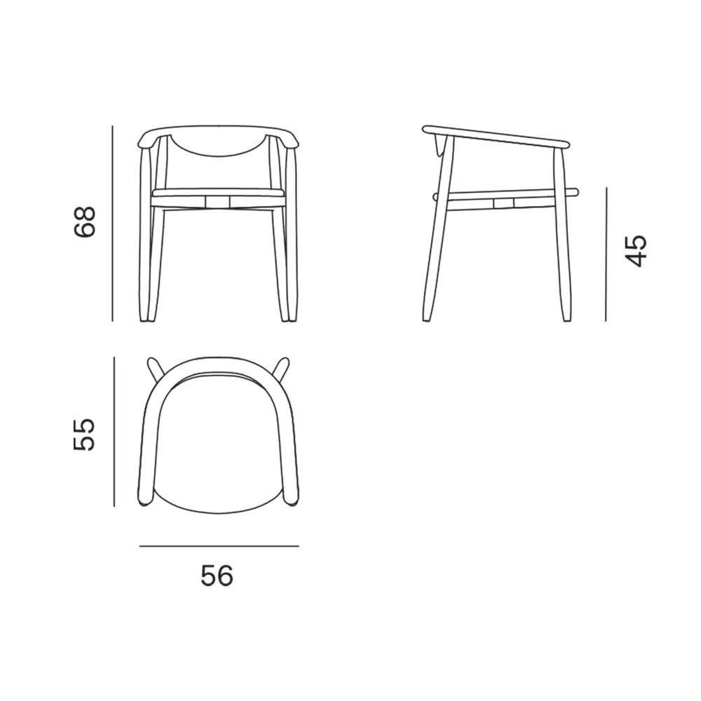 Upholstered Chair Novamobili Rose