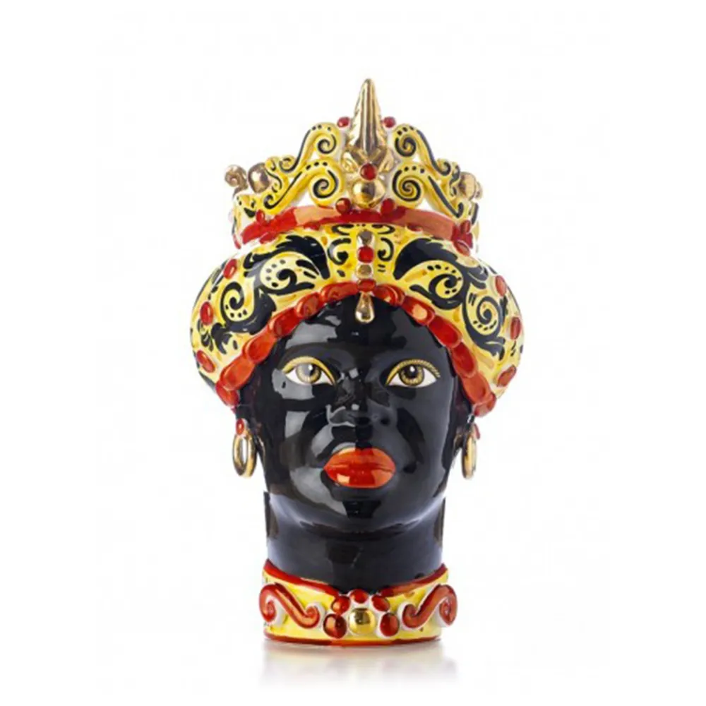 Sicilian Ceramics of Caltagirone "Testa di Moro a Punta" Lady Verus