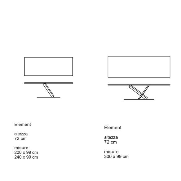 Rectangle Table Desalto Element 680