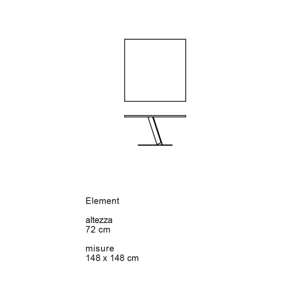 Square table Desalto Element 680