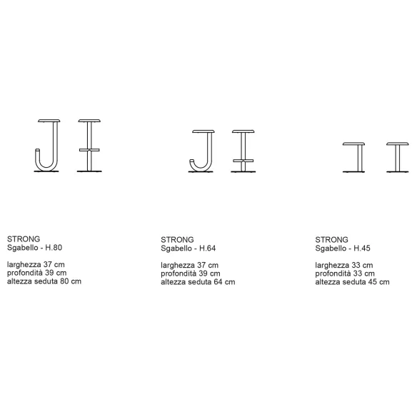 Sgabello Desalto Strong 730