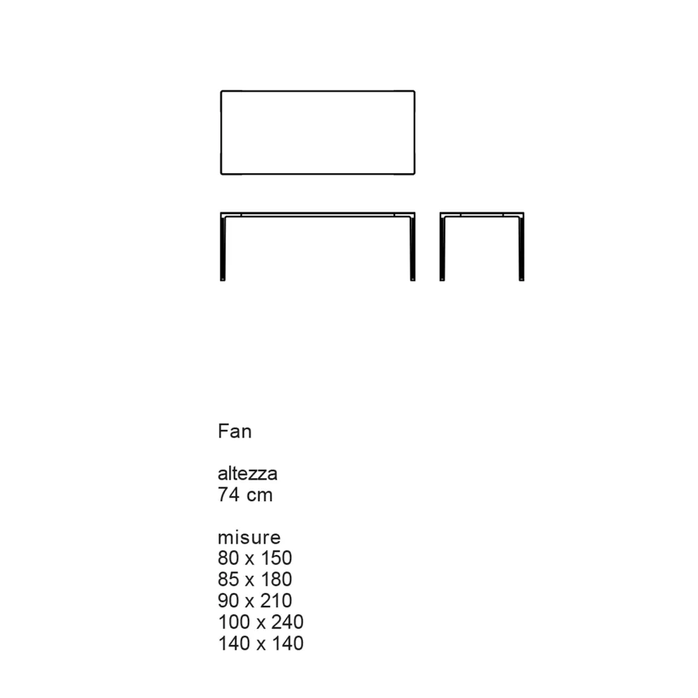 Tavolo Desalto Fan 689
