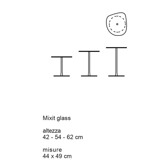Mesa pequeña Desalto Mixit Glass 291