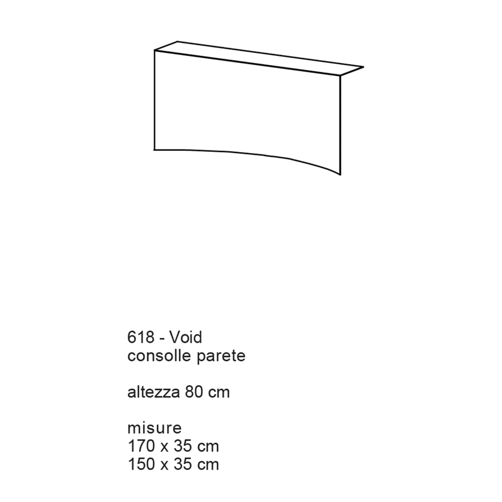 Wall Console Desalto Void 618