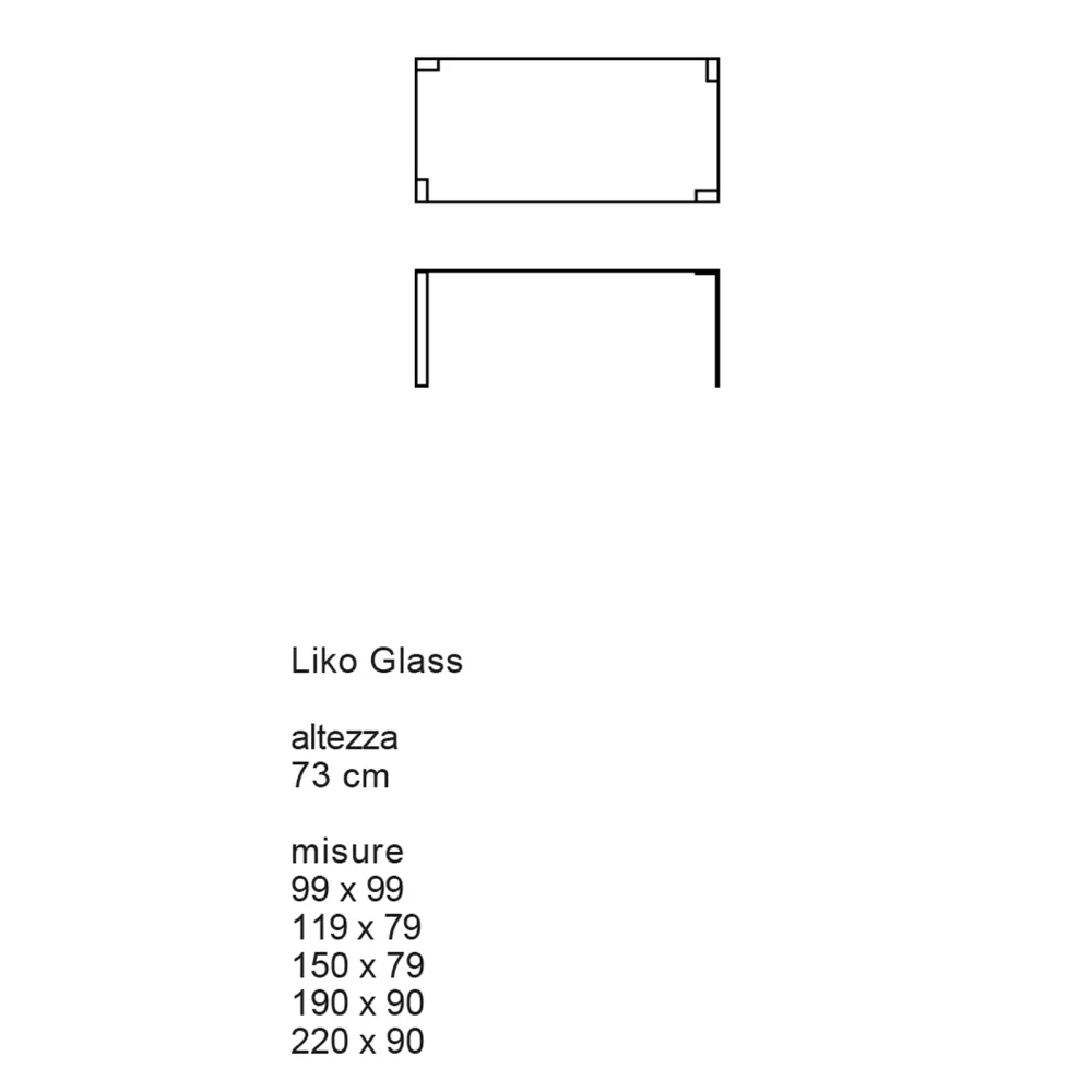 Tisch Desalto Liko Glass 404