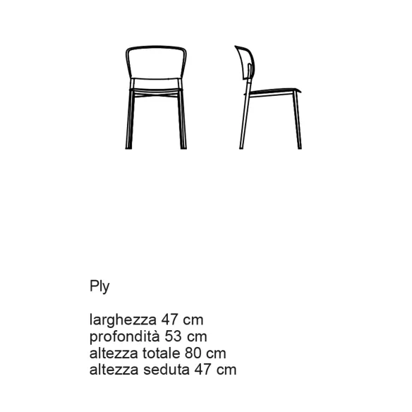 Chaise Desalto Ply 718
