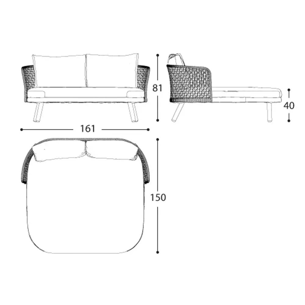 Daybed Compact Varaschin Emma