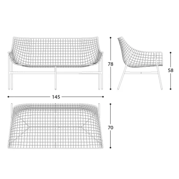 2 Seater Confort Sofa Varaschin Summer Set