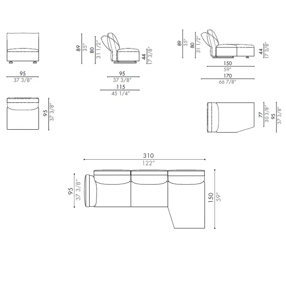Sofa Désirée Hab Zusammensetzung L2