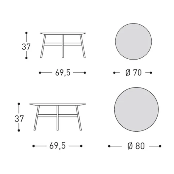 Round Small Table Varaschin Summer Set