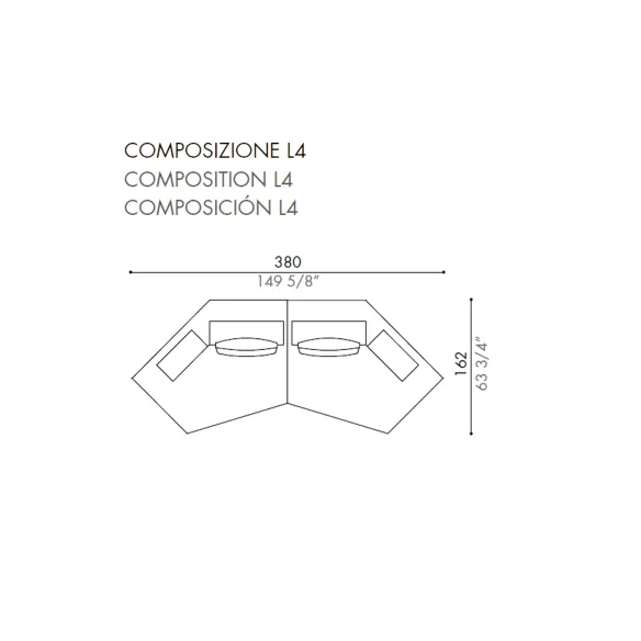 Divano Désirée Monopoli Composizione L4