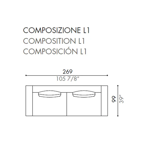 Sofa Désirée Von Composition L1
