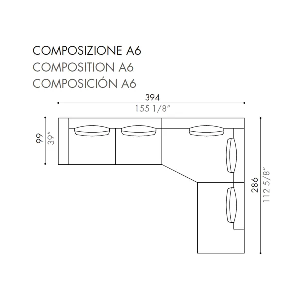 Sofa Désirée Von Composition A6 2