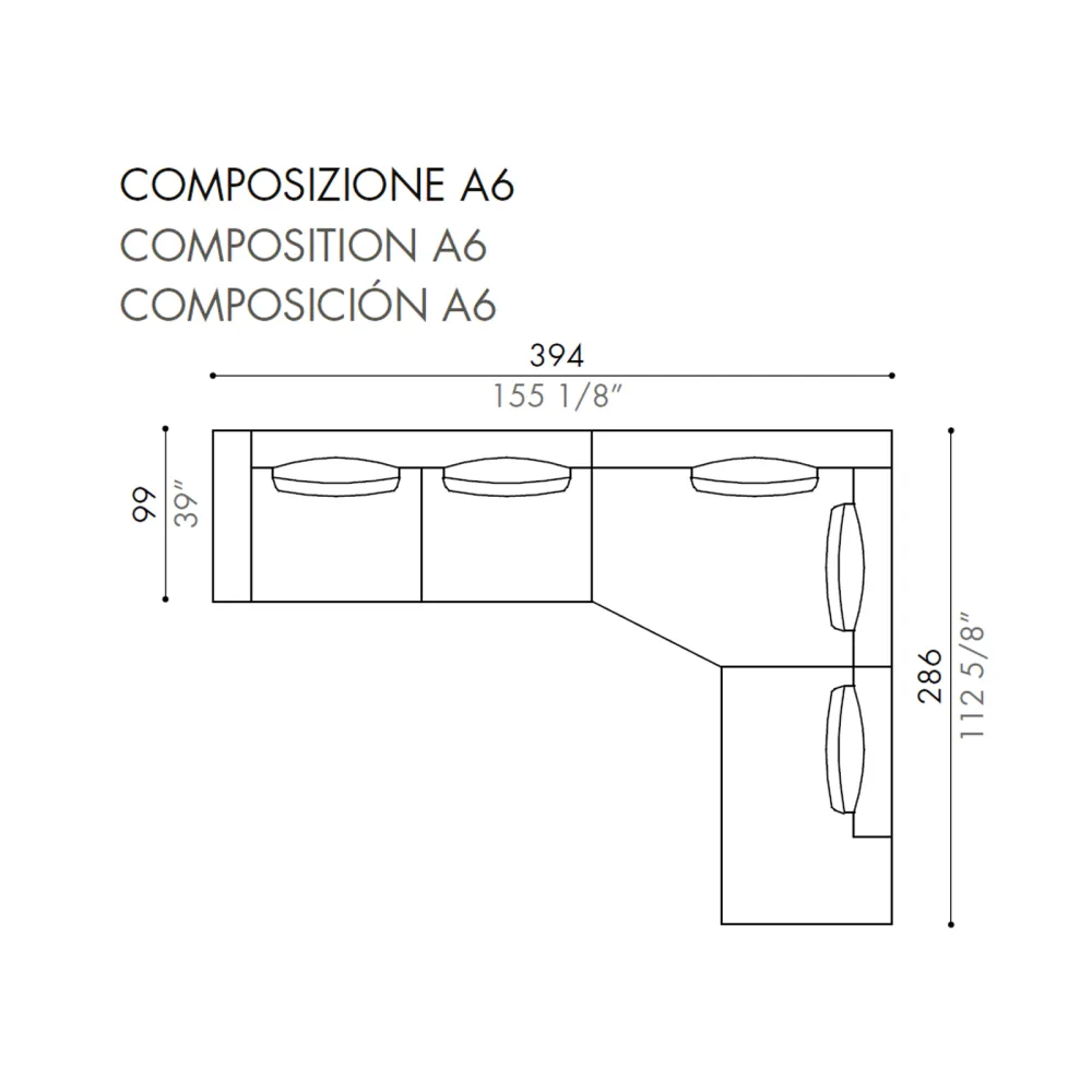 Sofá Désirée Von Composición A6