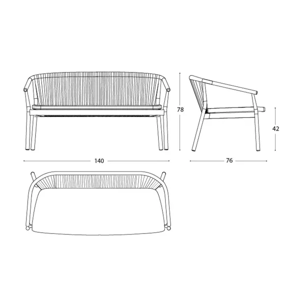 2-Sitzer-Sofa Varaschin Smart