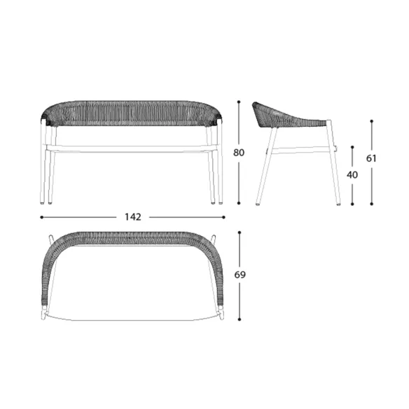 2 Seater Sofa Varaschin Clever