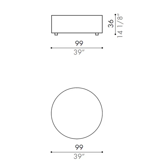 Pouf Désirée Linear