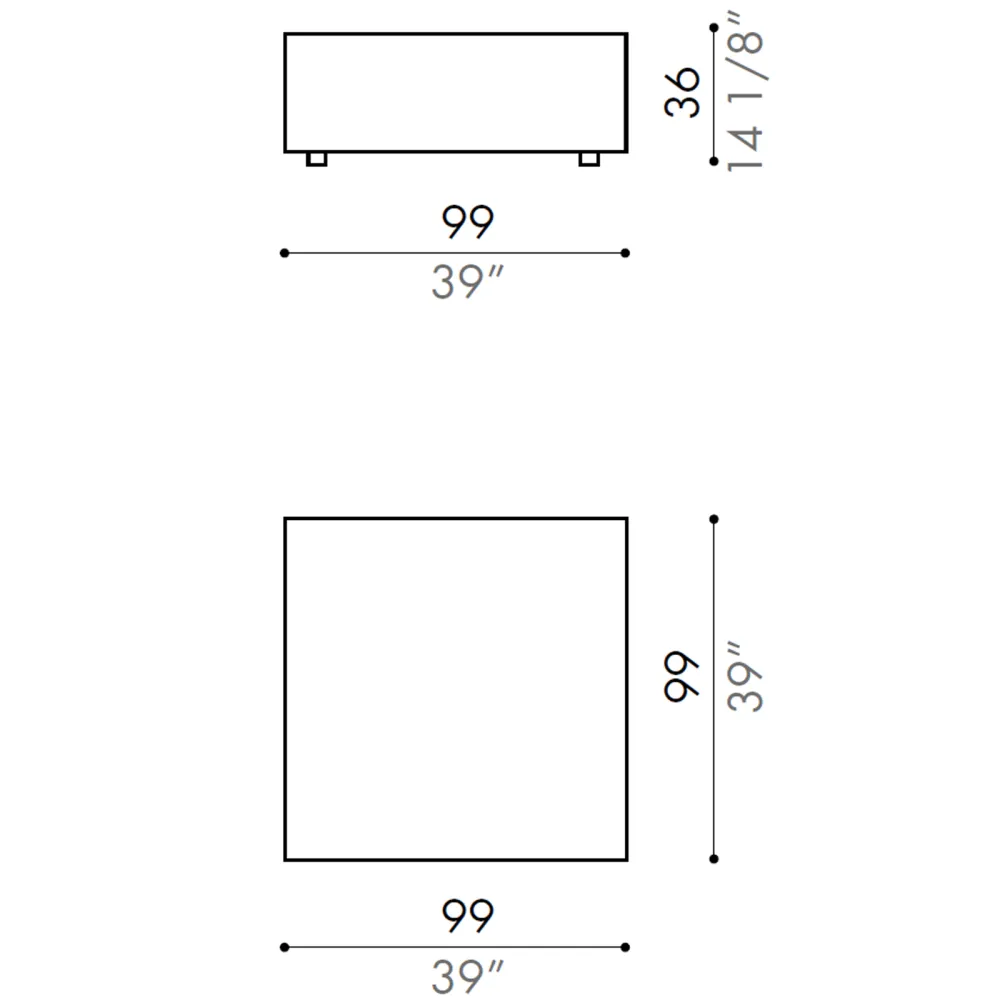 Pouf Désirée Linear