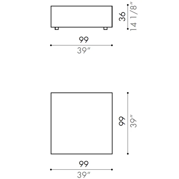 Pouf Désirée Linear
