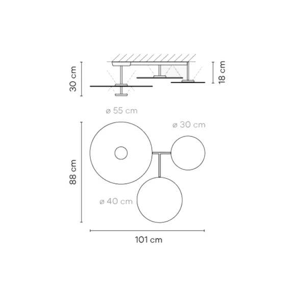 Ceiling Lamp Vibia Flat