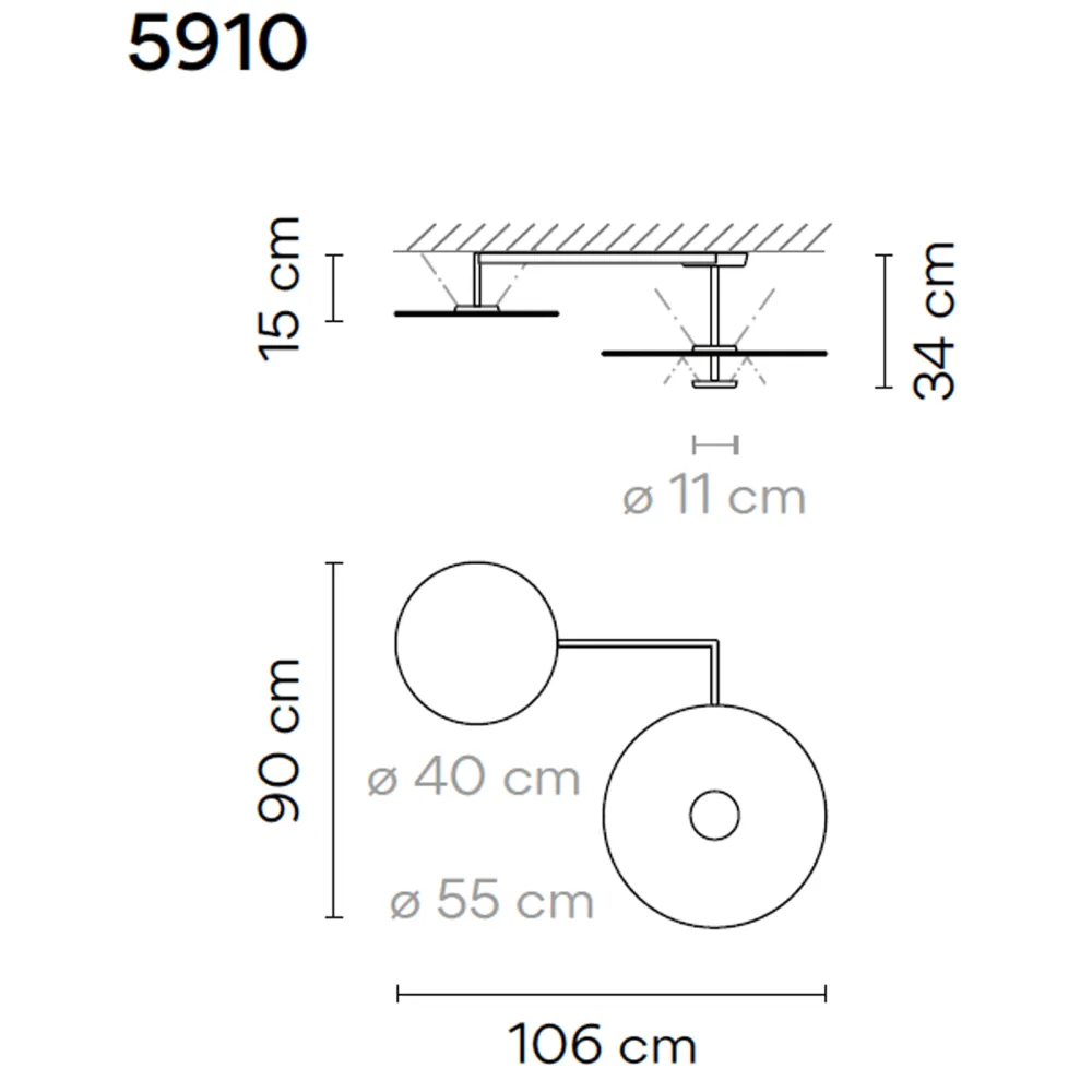 Plafonnier Vibia Flat 5910-5924