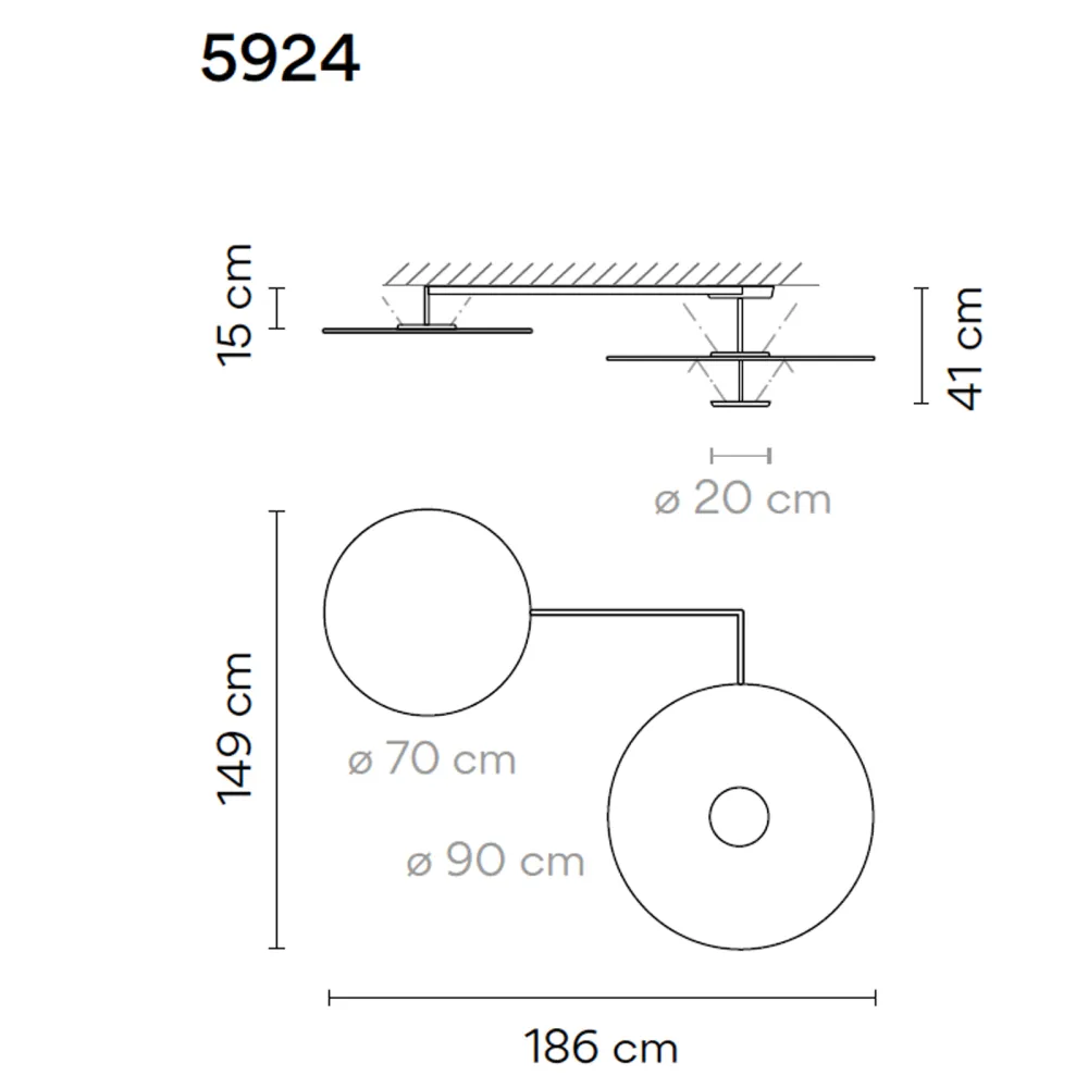 Plafonnier Vibia Flat 5910-5924