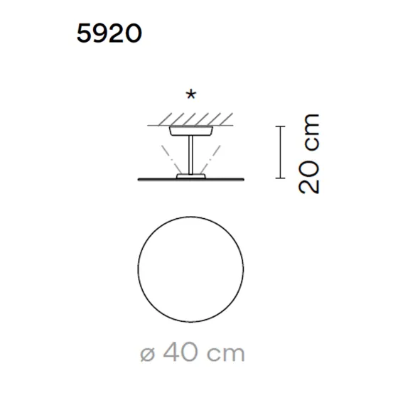 Lampada da soffitto Vibia Flat 5920
