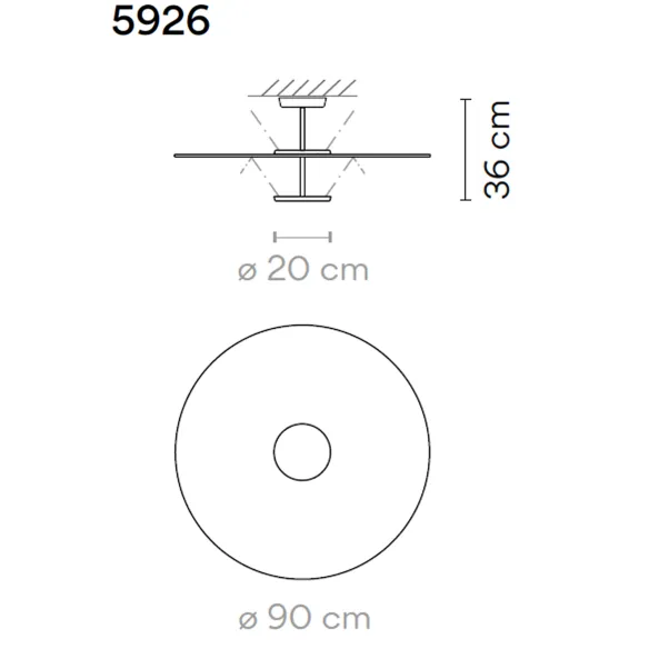 Lampada da soffitto Vibia Flat 5915-5926