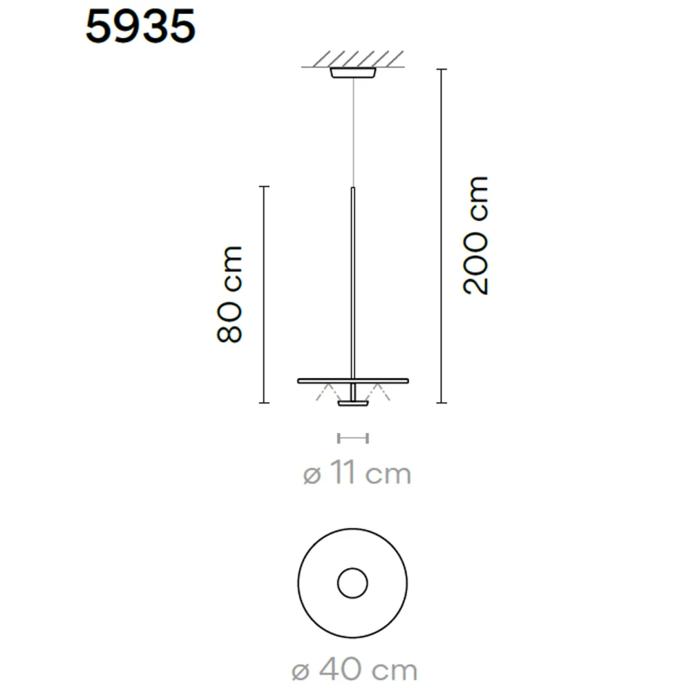 Lampada a sospensione Vibia Flat 5935-5940