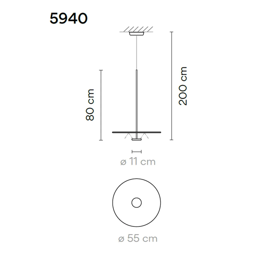Suspension lamp Vibia Flat 5935-5940