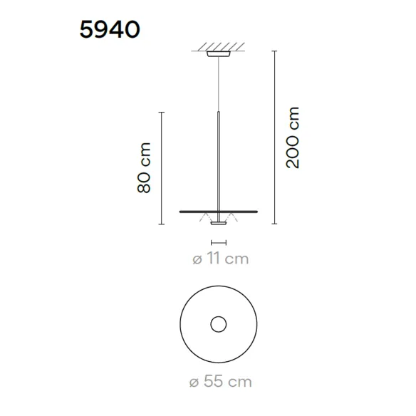 Lampe à suspension Vibia Flat 5935-5940