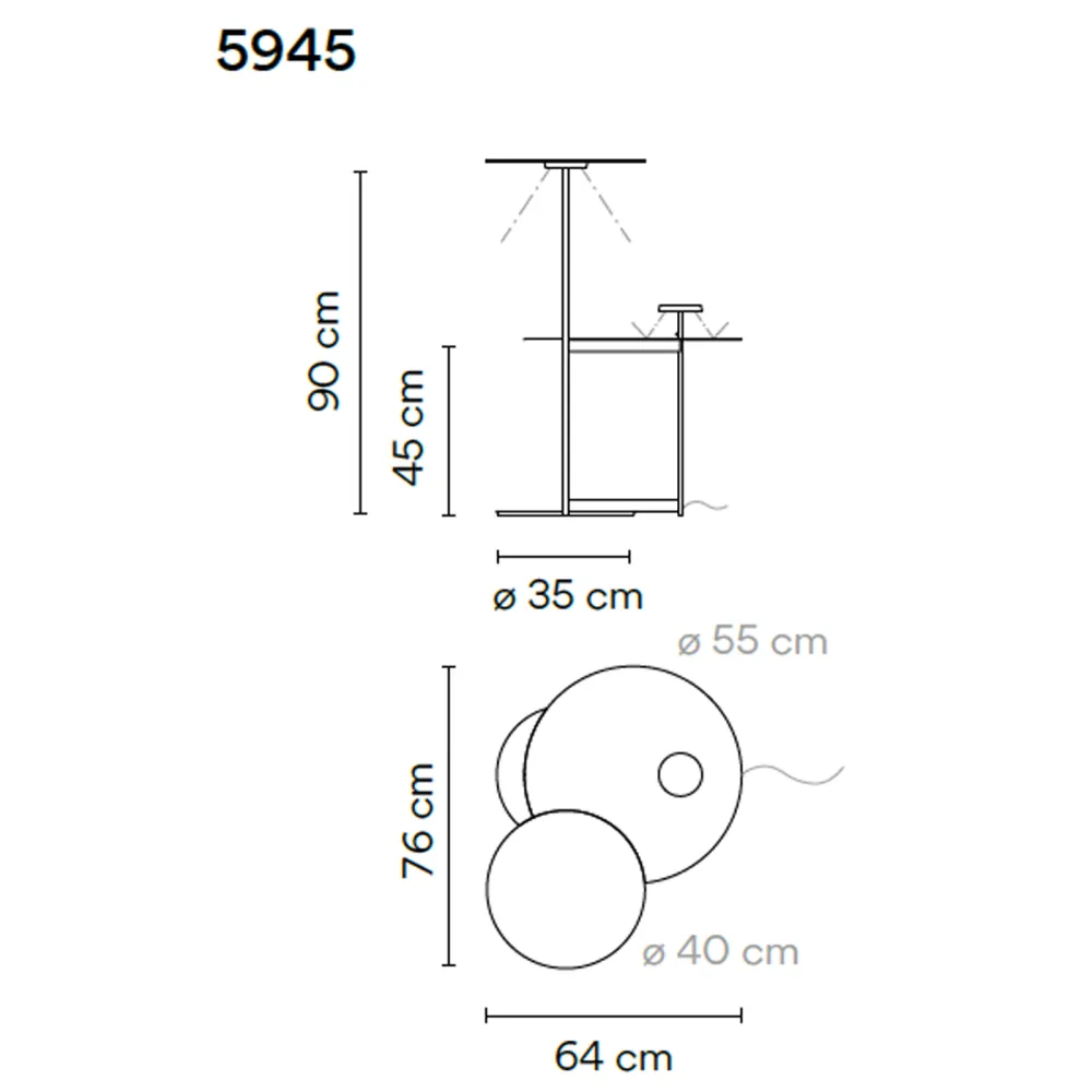 Lámpara de suspensión Vibia Flat 5945